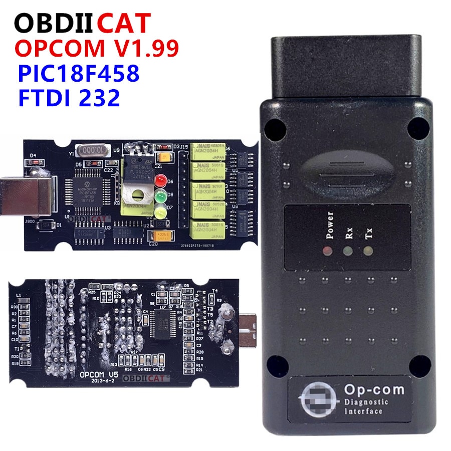 OBDIICAT ǰ Opcom OP com PIC18F458 Ĩ Op-el Op-com V1.99  ĳ Ft232rl FTDI Ĩ ڵ  